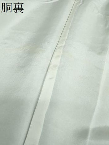 平和屋着物●上質な色無地　南天地紋　薄青色　正絹　逸品　DABD9587ud