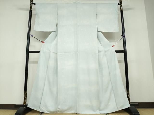 平和屋着物●上質な小紋　舞花地紋　暈し染め　正絹　逸品　DABD9593ud