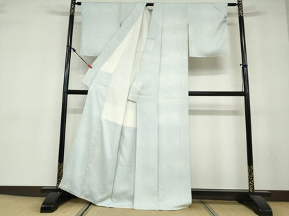 平和屋着物●上質な小紋　舞花地紋　暈し染め　正絹　逸品　DABD9593ud