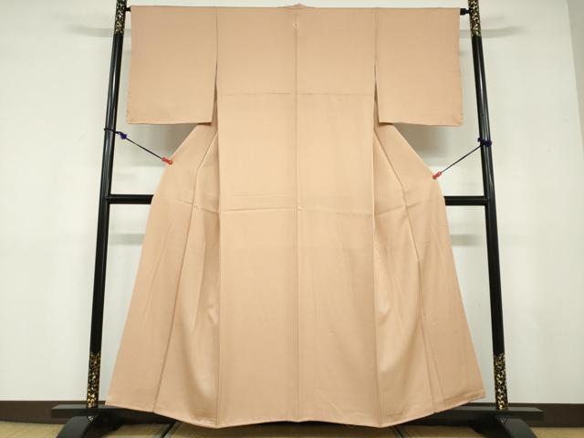 平和屋着物●上質な色無地　ときがら茶色　正絹　逸品　未使用　DABD9594ud