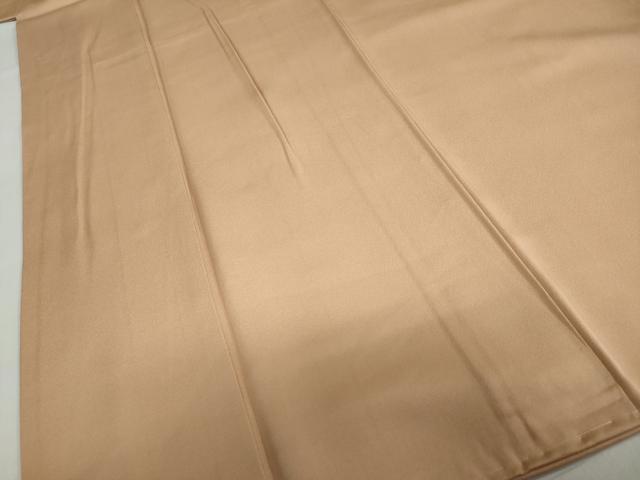 平和屋着物●上質な色無地　ときがら茶色　正絹　逸品　未使用　DABD9594ud