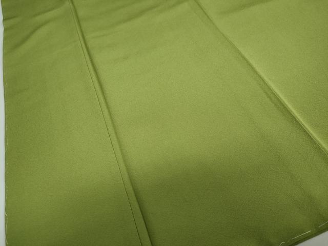 平和屋着物●上質な色無地　青丹色　ロング丈　正絹　逸品　未使用　DABD9595ud