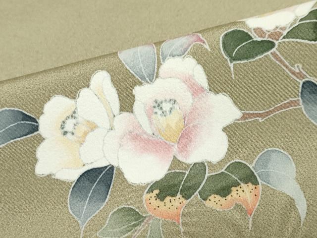 平和屋着物●訪問着　友禅　枝花文　正絹　逸品　DABD9599ud
