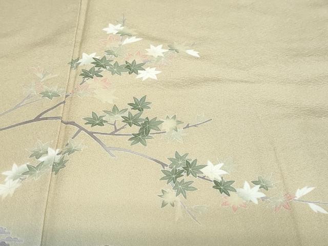 平和屋着物●訪問着　友禅　草花文　暈し染め　正絹　逸品　DABD9600ud