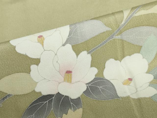 平和屋着物●訪問着　友禅　枝椿文　暈し染め　正絹　逸品　DABD9603ud