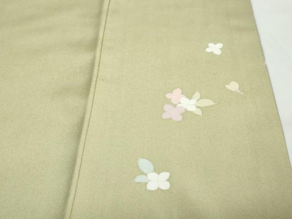 平和屋着物●訪問着　友禅　枝椿文　暈し染め　正絹　逸品　DABD9603ud