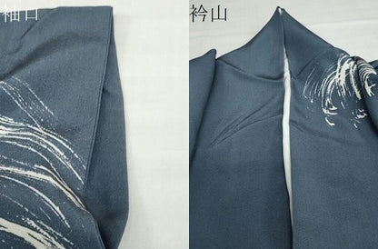 平和屋着物●訪問着　作家物　ろうけつ染め　立波文　正絹　逸品　DABD9605ud