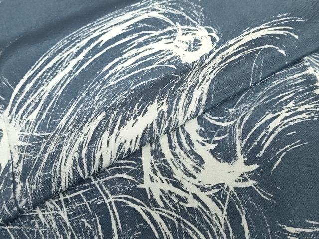 平和屋着物●訪問着　作家物　ろうけつ染め　立波文　正絹　逸品　DABD9605ud