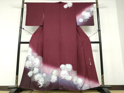 平和屋着物●訪問着　太田洋　乱菊　ラメ　暈し染め　正絹　逸品　DABD9609ud