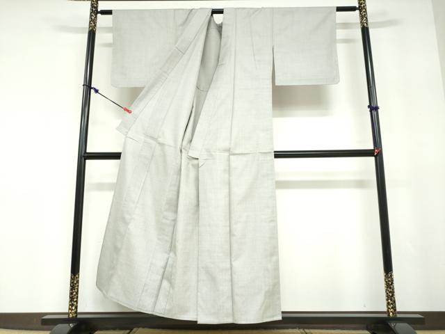 平和屋着物▽上質な紬　単衣　160亀甲　総詰め　正絹　逸品　DABD9613ud