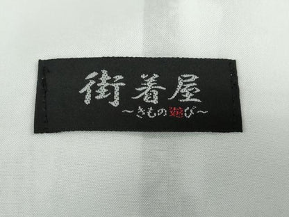 平和屋着物▽小紋　単衣　抽象文様　洗える着物　DABD9615ud