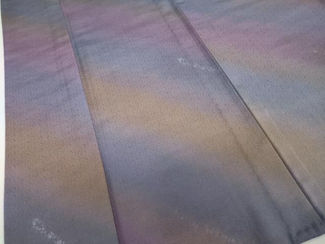 平和屋着物▽小紋　単衣　霞文　暈し染め　金彩　さんび謹製　洗える着物　DABD9617ud