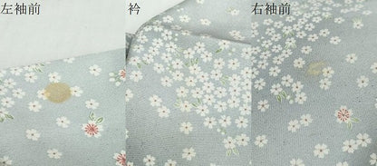 平和屋着物▽上質な小紋　単衣　舞花文　正絹　逸品　DABD9625ud