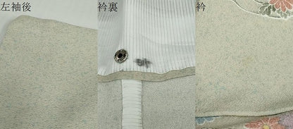 平和屋着物▽上質な小紋　単衣　草花丸文　ロング丈　正絹　逸品　DABD9628ud