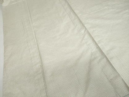 平和屋着物▽上質な紬　単衣　格子文　正絹　逸品　DABD9659ud