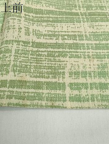 平和屋着物▽上質な小紋　単衣　霞文　鬼しぼ縮緬　正絹　逸品　DABD9665ud