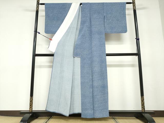 平和屋着物▽江戸小紋　単衣　作家物　小花尽くし文　正絹　逸品　DABD9667ud