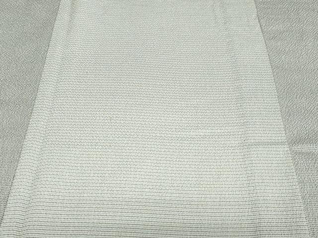 平和屋着物▽本塩沢　訪問着　単衣　片身替わり　横段文　正絹　逸品　DABD9682ud