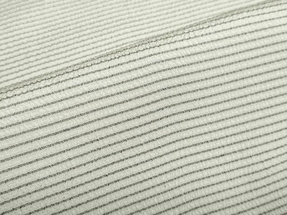 平和屋着物▽本塩沢　訪問着　単衣　片身替わり　横段文　正絹　逸品　DABD9682ud