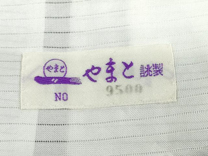 平和屋着物▽上質な小紋　単衣　変わり格子文　やまと誂製　正絹　逸品　DABD9687ud
