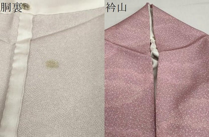 平和屋着物▽江戸小紋　単衣　雲霞文　鮫小紋柄　正絹　逸品　DABD9691ud