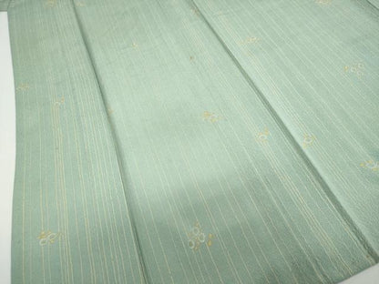 平和屋着物▽上質な小紋　単衣　草木文　正絹　逸品　DABD9700ud