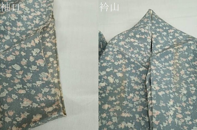 平和屋着物▽上質な小紋　単衣　霞文　正絹　逸品　DABD9702ud