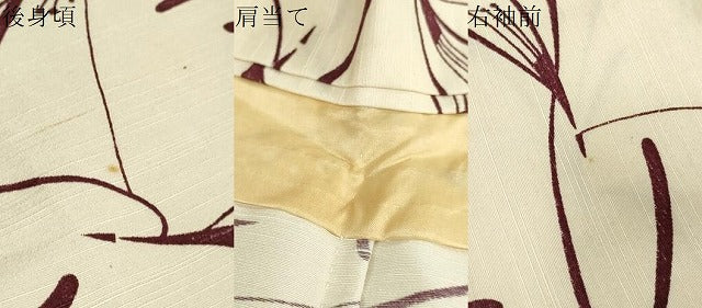 平和屋着物▽上質な小紋　単衣　紬地　飛鳥文　正絹　逸品　DABD9703ud