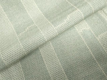 平和屋着物▽本塩沢　単衣　110亀甲　変わり間道　正絹　逸品　DABD9705ud