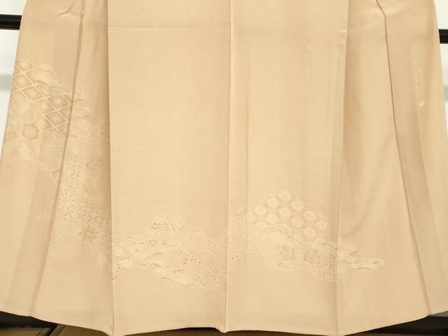 平和屋着物▽江戸小紋　訪問着　単衣　矢田昇作　鴛鴦吉祥草花文　正絹　逸品　DABD9707ud