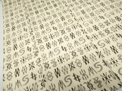 平和屋着物▽本塩沢　単衣　絣文様　正絹　逸品　DABD9714ud