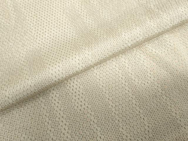 平和屋着物▽本塩沢　単衣　110亀甲　エ霞文　正絹　逸品　DABD9732ud