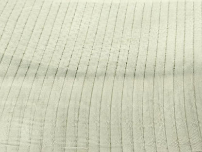 平和屋着物▽白鷹お召　単衣　110亀甲　格子文　正絹　逸品　DABD9736ud