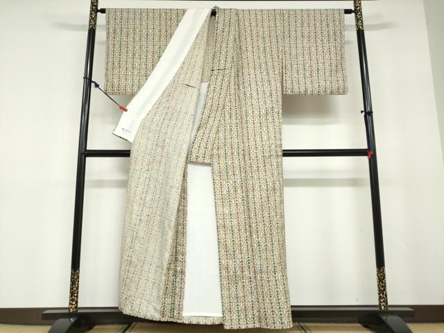 平和屋着物▽小紋　単衣　縞　やまと誂製　洗える着物　AAAZ9462fy 平和屋着物▽小紋 単衣 縞 やまと誂製 洗える着物 AAAZ9462fyの通販 by