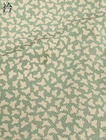 平和屋着物▽江戸小紋　単衣　両面染め　舞蝶文　鬼しぼ縮緬　正絹　逸品　DABD9740ud