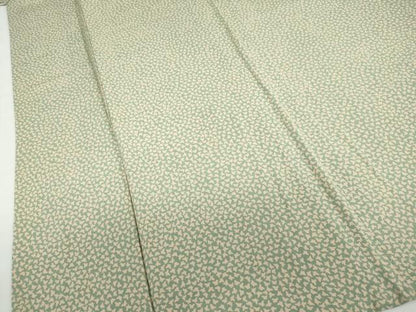 平和屋着物▽江戸小紋　単衣　両面染め　舞蝶文　鬼しぼ縮緬　正絹　逸品　DABD9740ud