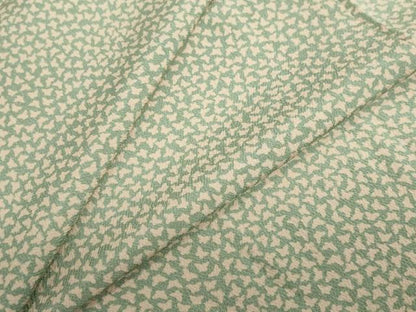 平和屋着物▽江戸小紋　単衣　両面染め　舞蝶文　鬼しぼ縮緬　正絹　逸品　DABD9740ud