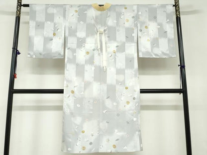 平和屋着物●長襦袢　無双仕立て　玩具文　半衿刺繍　洗える着物　DABD9743ud