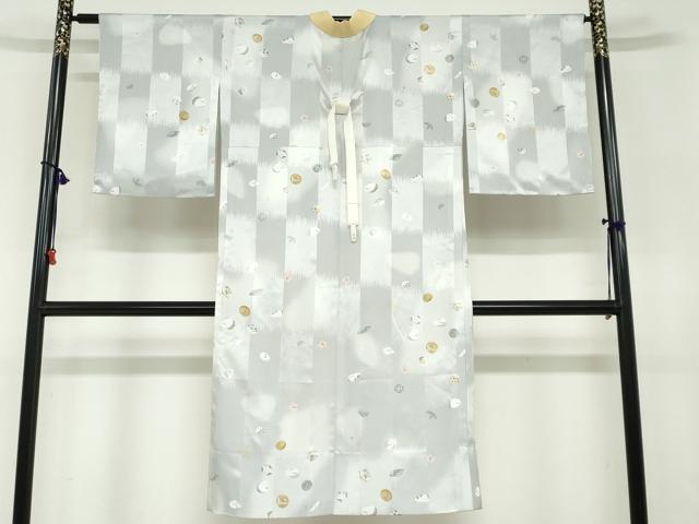 平和屋着物●長襦袢　無双仕立て　玩具文　半衿刺繍　洗える着物　DABD9743ud
