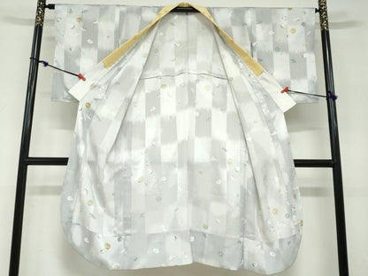 平和屋着物●長襦袢　無双仕立て　玩具文　半衿刺繍　洗える着物　DABD9743ud
