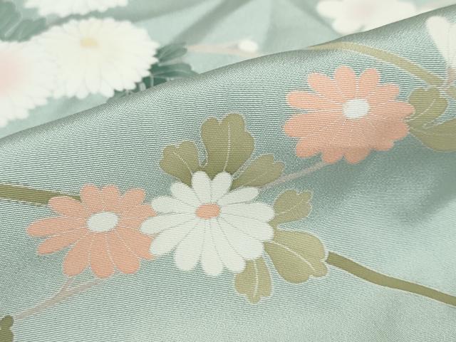 平和屋着物●訪問着　友禅　作家物　草花文　暈し染め　仮絵羽　正絹　逸品　未使用　DABD9744ud