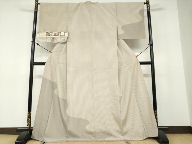 平和屋着物●本塩沢　訪問着　流水文　証紙付き　正絹　逸品　DABD9745ud