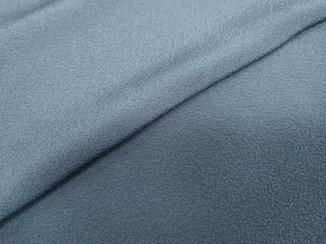 平和屋着物●上質な色無地　堅牢染　白樺染　錆鉄御納戸色　反端付き　正絹　逸品　DABD9748ud