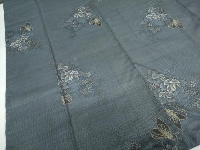 平和屋着物●本場大島紬　9マルキ　花蝶文　正絹　逸品　DABD9756ud