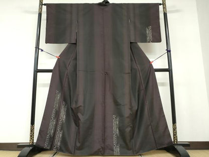 平和屋着物●本場大島紬　訪問着　9マルキ　抽象文様　ますいわ屋扱い　正絹　逸品　DABD9757ud