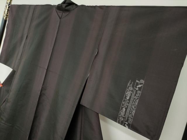 平和屋着物●本場大島紬　訪問着　9マルキ　抽象文様　ますいわ屋扱い　正絹　逸品　DABD9757ud