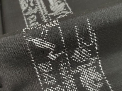 平和屋着物●本場大島紬　訪問着　9マルキ　抽象文様　ますいわ屋扱い　正絹　逸品　DABD9757ud