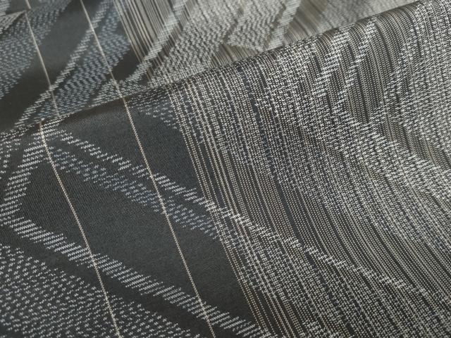 平和屋着物●本場大島紬　抽象文様　証紙付き　ロング丈　正絹　逸品　未使用　DABD9759ud