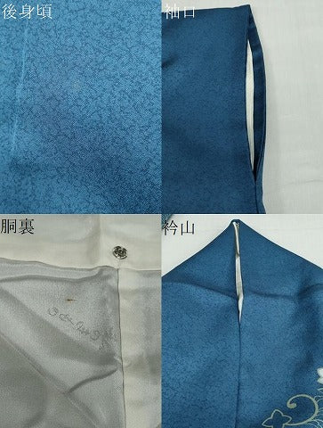 平和屋着物●訪問着　正倉院草花文　暈し染め　金彩　三越扱い　正絹　逸品　DABD9762ud