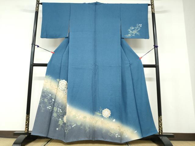 平和屋着物●訪問着　正倉院草花文　暈し染め　金彩　三越扱い　正絹　逸品　DABD9762ud